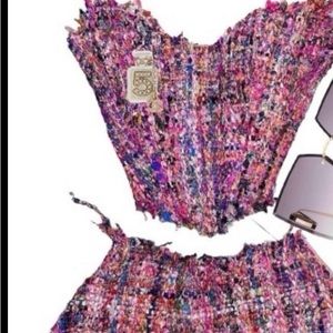 Pink corset set